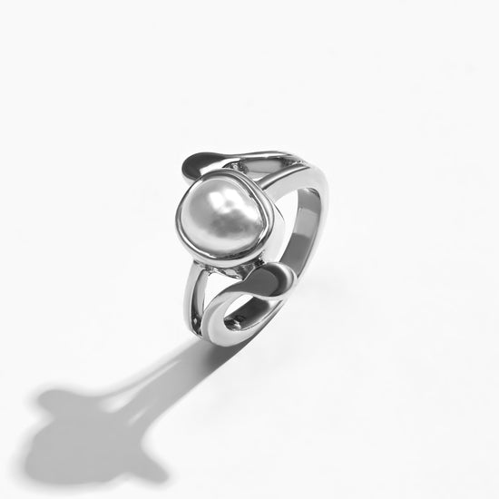 Velvet Pearl (Moti) Ring – 925 Silver - #1253 U - Myra