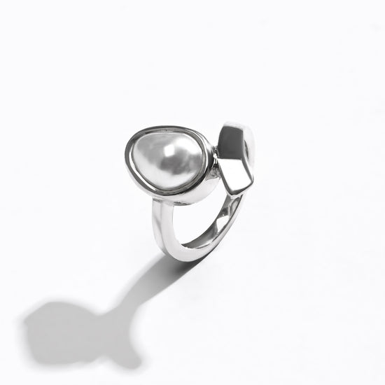 Rich Hue Pearl (Moti) Ring – 925 Silver - #1202 U - Myra