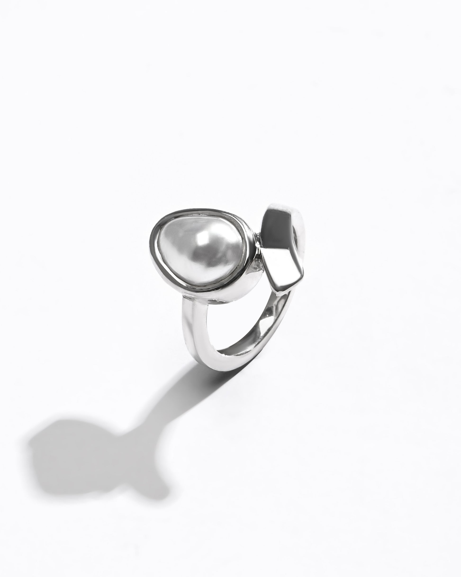 Rich Hue Pearl (Moti) Ring – 925 Silver - #1202 U - Myra