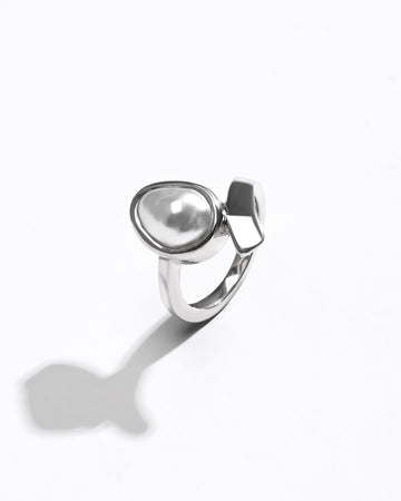 Rich Hue Pearl (Moti) Ring – 925 Silver - #1202 U - Myra