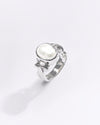 Premium Pearl (Moti) Ring in 925 Silver - #1210B - Myra