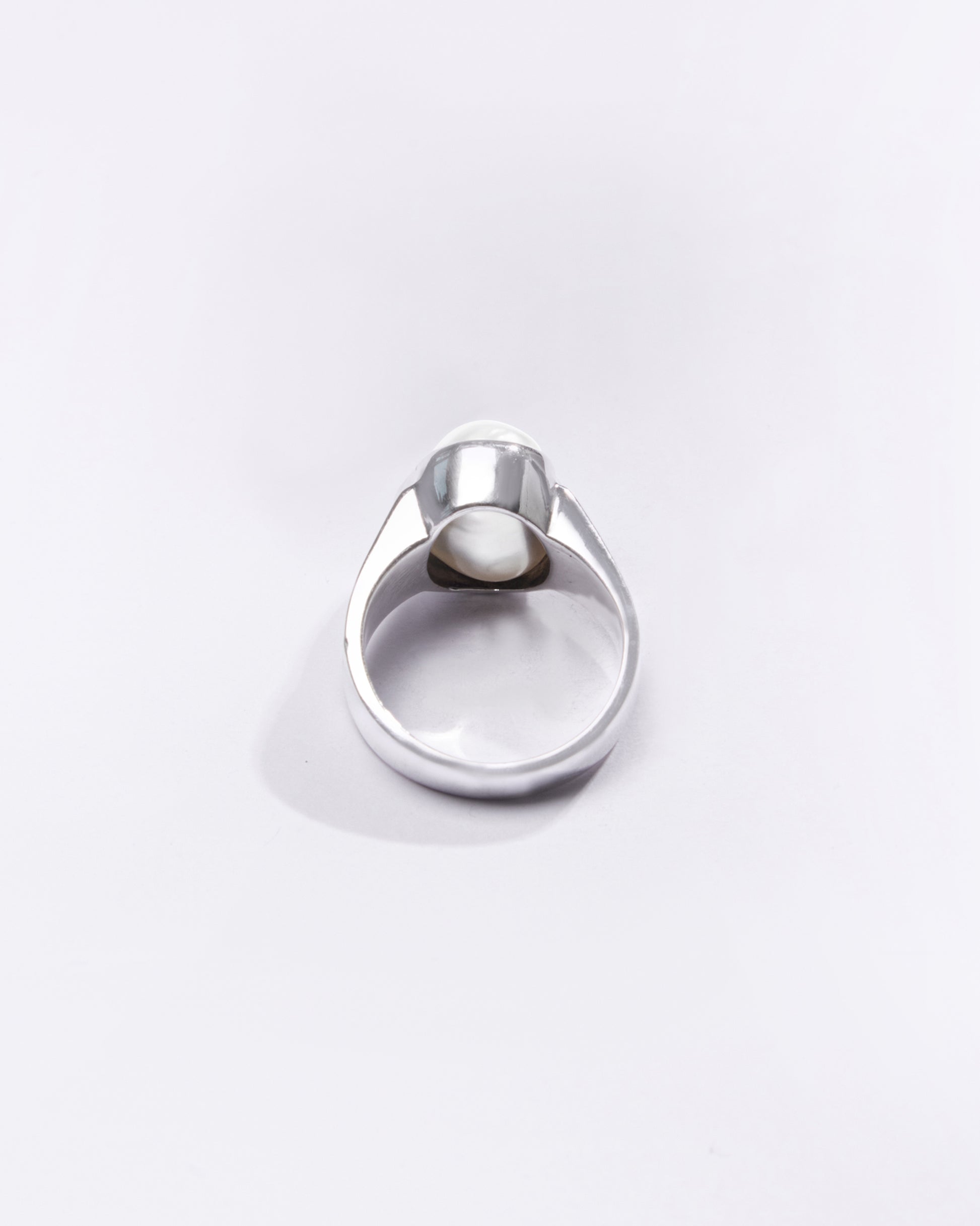 Premium Pearl (Moti) Ring in 925 Silver - #1228BO2 - Myra