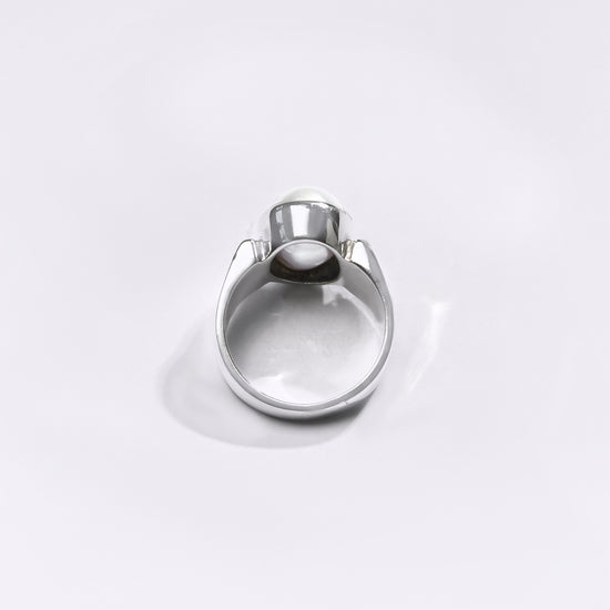 Premium Pearl (Moti) Ring in 925 Silver - #1111B - Myra