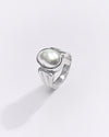 Premium Pearl (Moti) Ring in 925 Silver - #1111B - Myra
