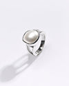 Premium Pearl (Moti) Ring in 925 Silver - #1270B - Myra