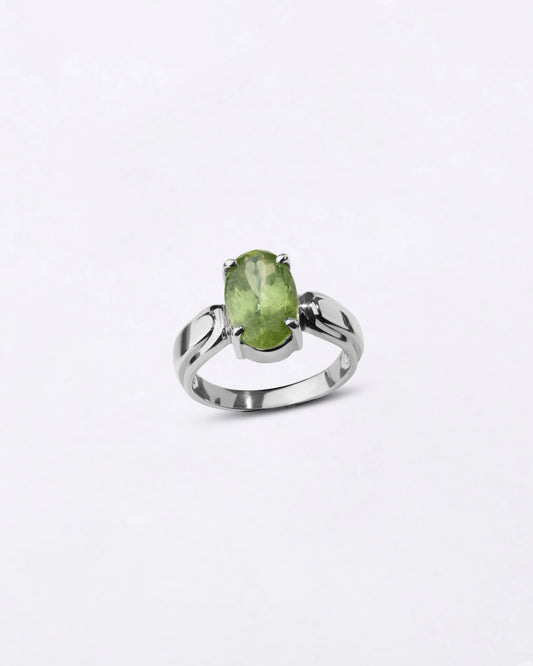 Timeless Peridot Ring in 925 Sterling Silver - Urja