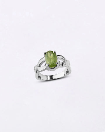Celestial Peridot Ring in 925 Sterling Silver - Urja