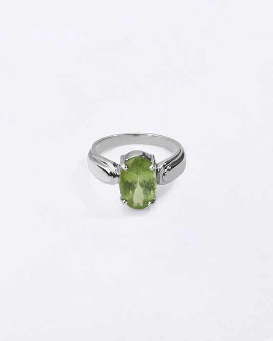 Timeless Peridot Ring in 925 Sterling Silver - Urja