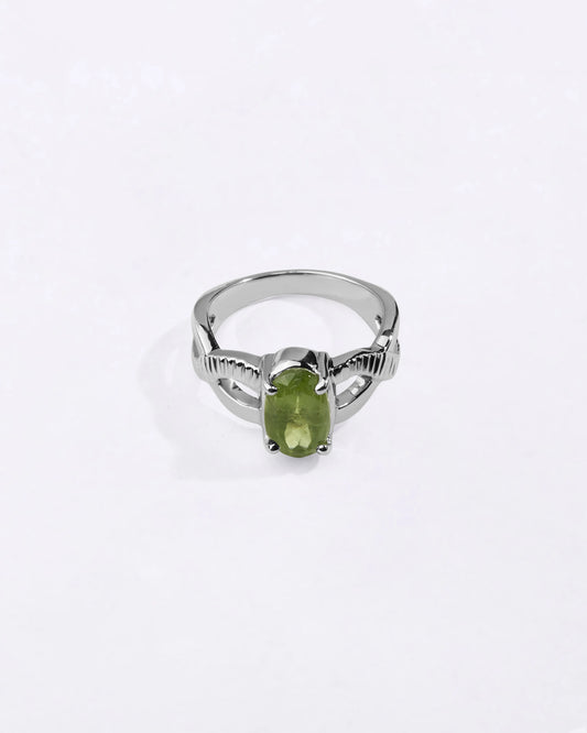 Celestial Peridot Ring in 925 Sterling Silver - Urja