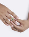 Celestial Peridot Ring in 925 Sterling Silver - Urja