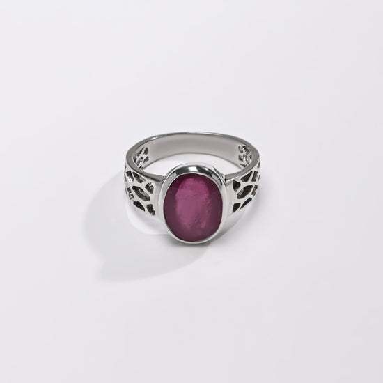 925 Silver Ruby (Manik) Ring - #1162B - Myra