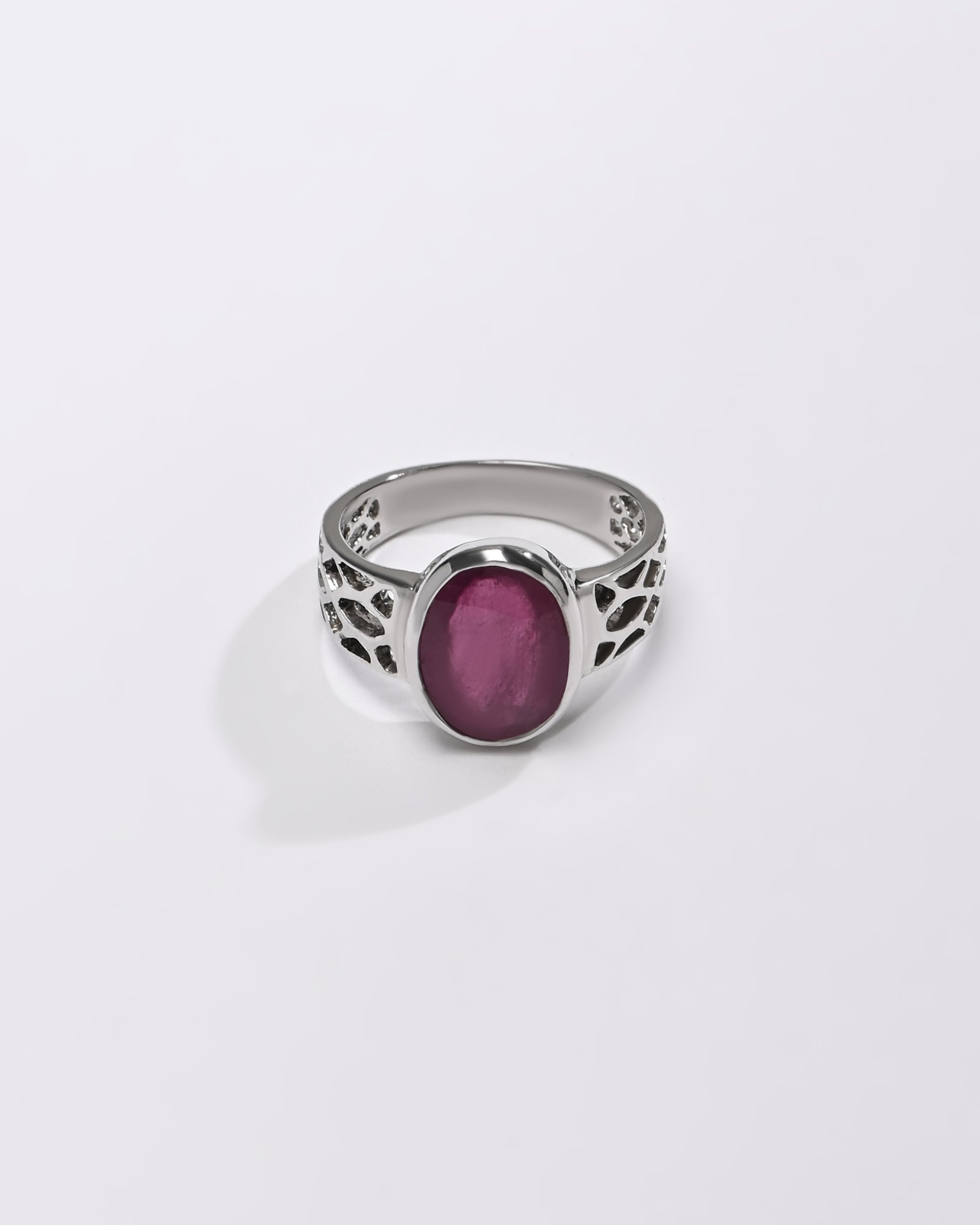 925 Silver Ruby (Manik) Ring - #1162B - Myra