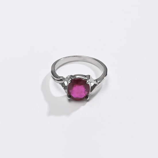 Daily Wear Ruby (Manik) Ring – 925 Silver - #1175N4 - Myra