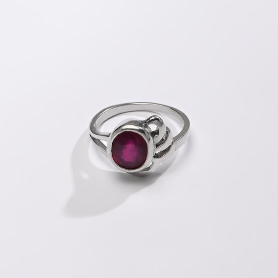 Ruby (Manik) Gemstone Ring – 925 Silver - #1191B - Myra