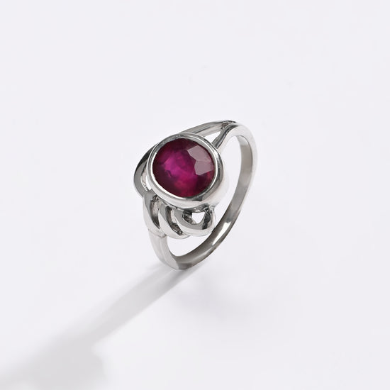 Ruby (Manik) Gemstone Ring – 925 Silver - #1191B - Myra