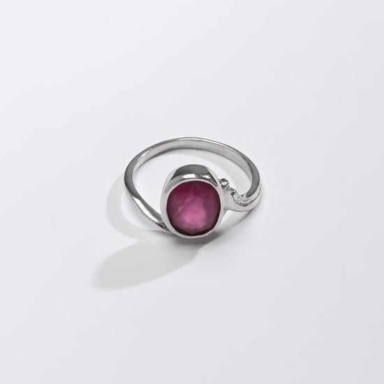Ruby (Manik) Ring – Pure 925 Silver - #1176B - Myra