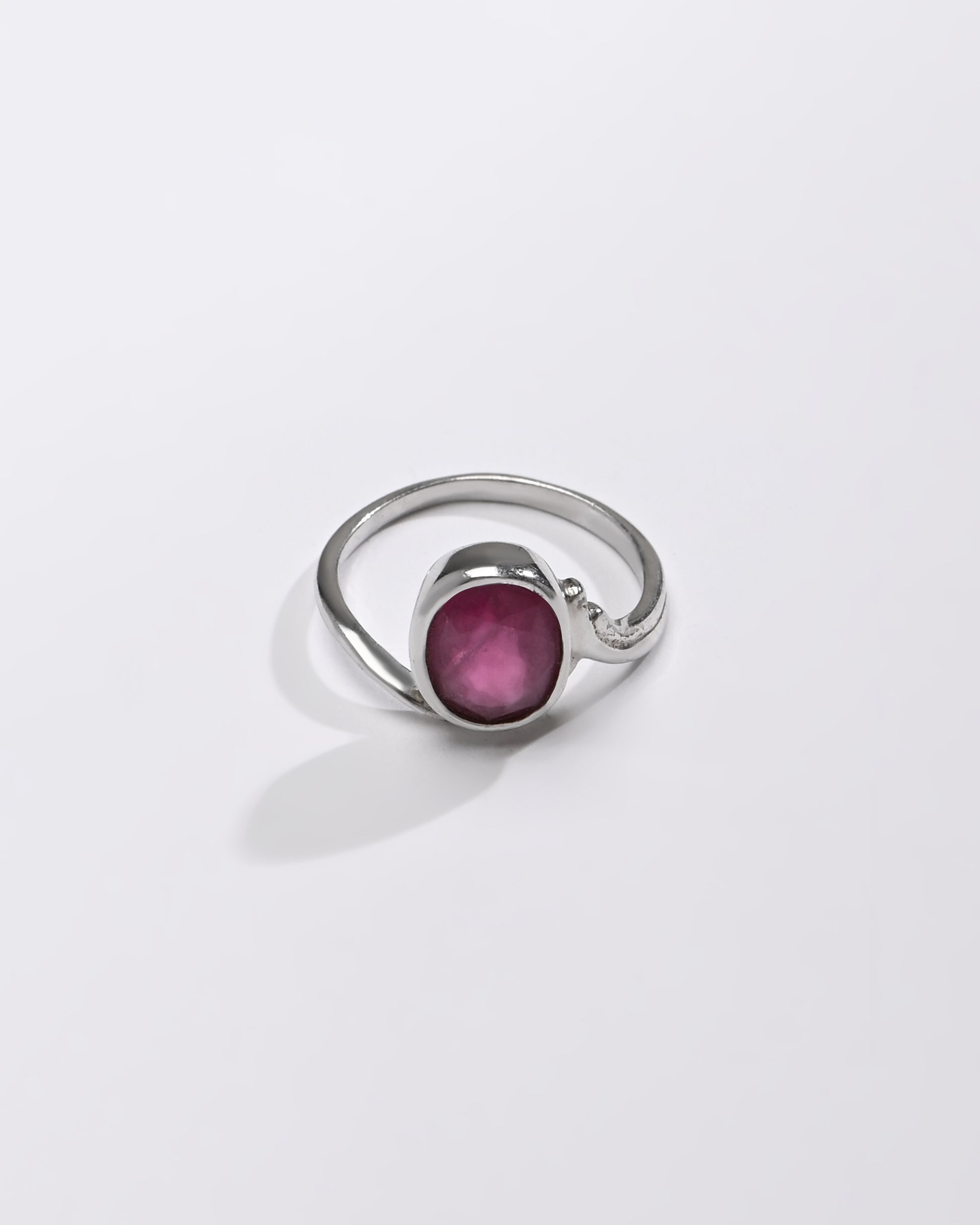 Ruby (Manik) Ring – Pure 925 Silver - #1176B - Myra
