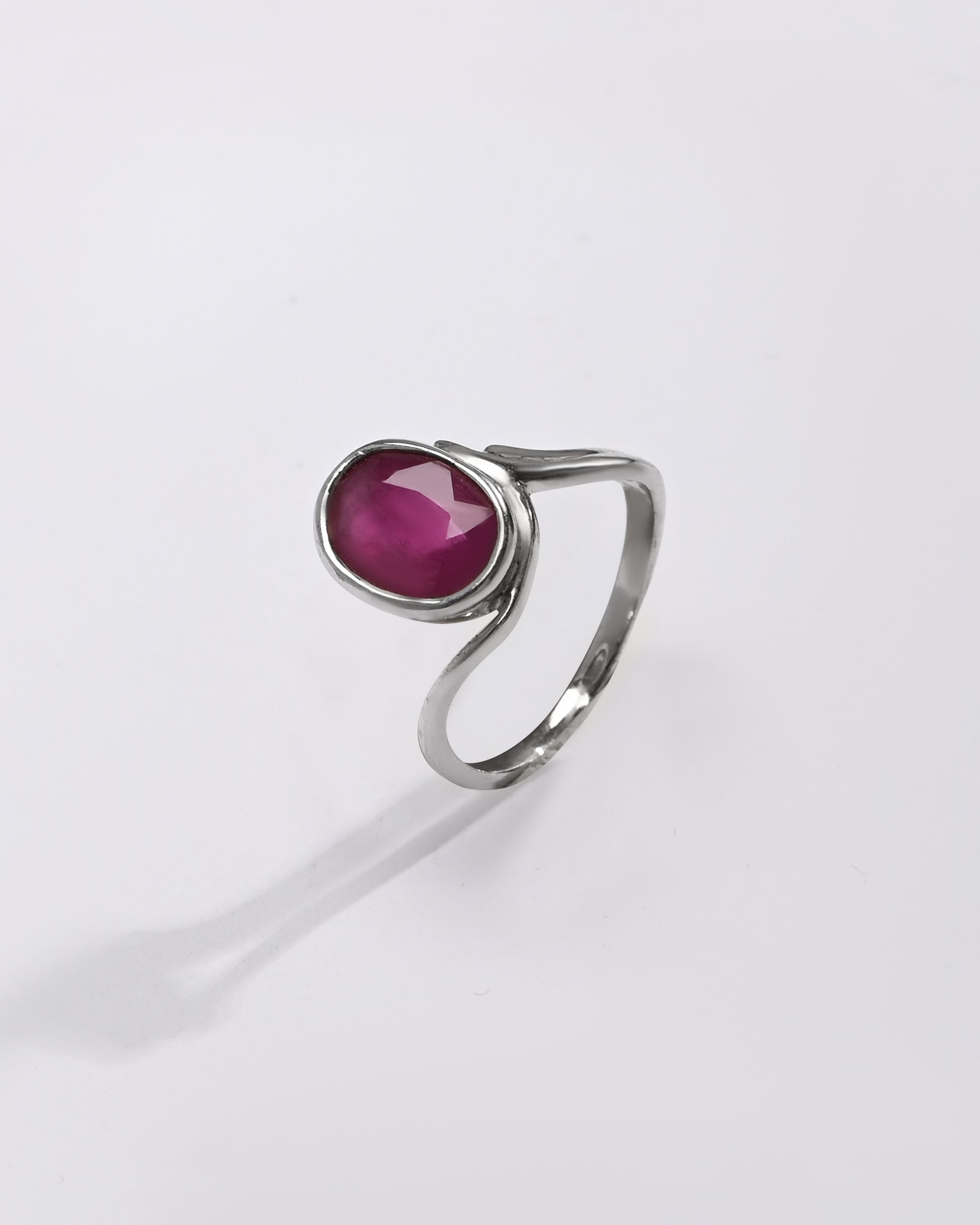 Ruby (Manik) Ring – Pure 925 Silver - #1176B - Myra