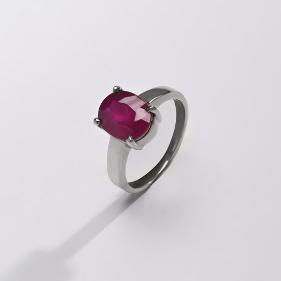 Natural ruby ring for men