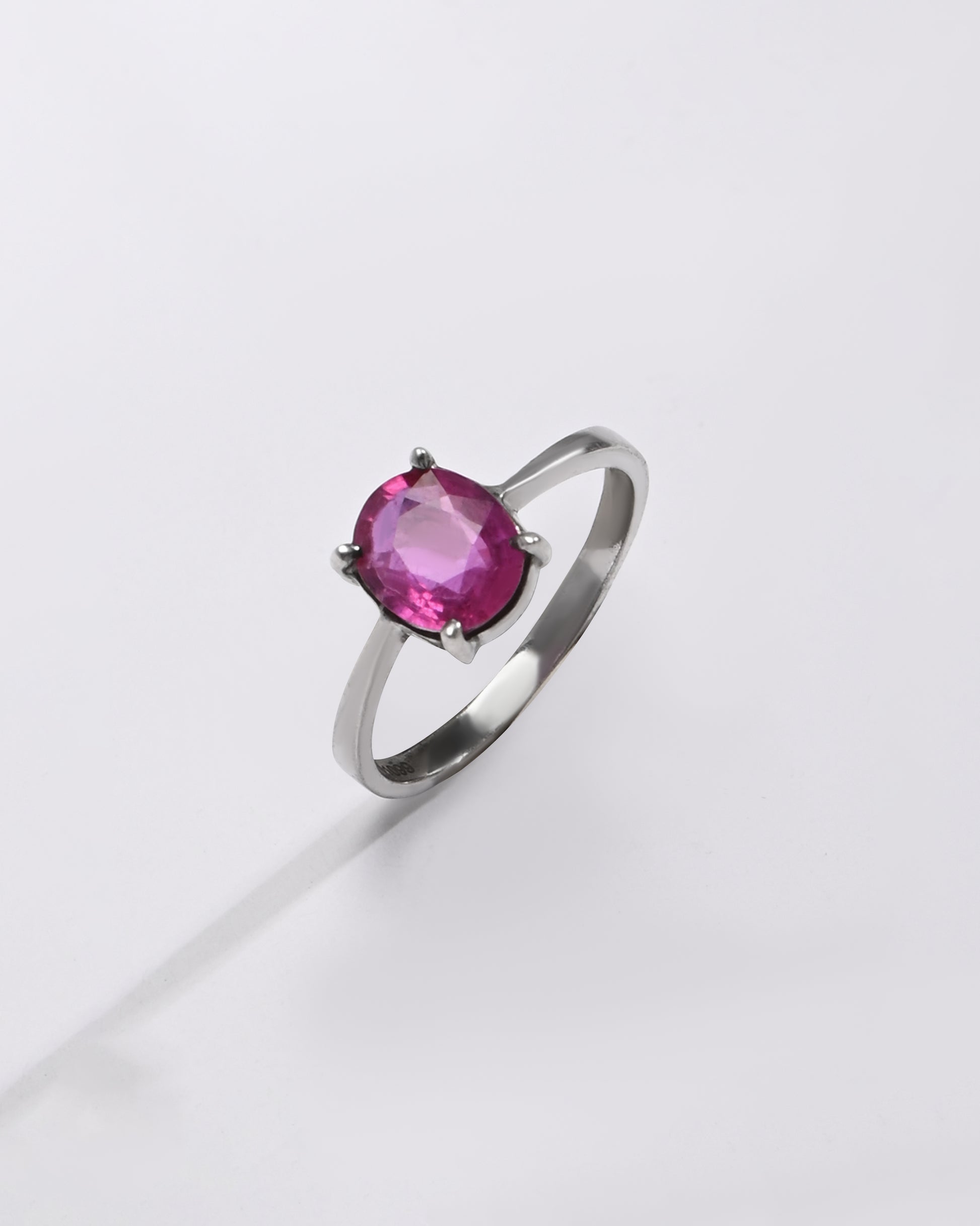 Bold Ruby (Manik) Ring – 925 Silver - #1218N4 - Myra