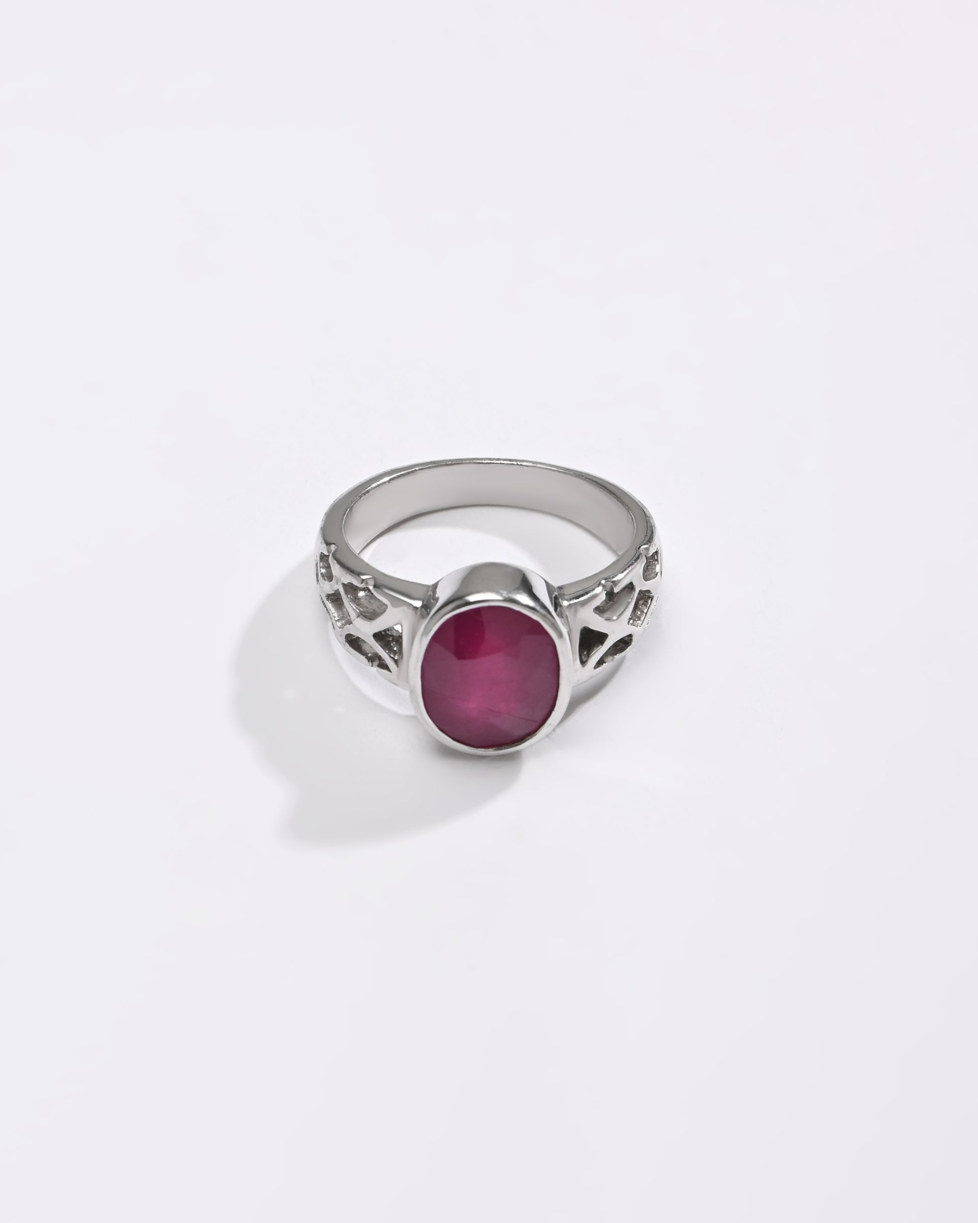 Rich Hue Ruby (Manik) Ring – 925 Silver - #1219B - Myra