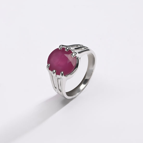 Luxury Ruby (Manik) Ring – 925 Silver - #1237N6 - Myra