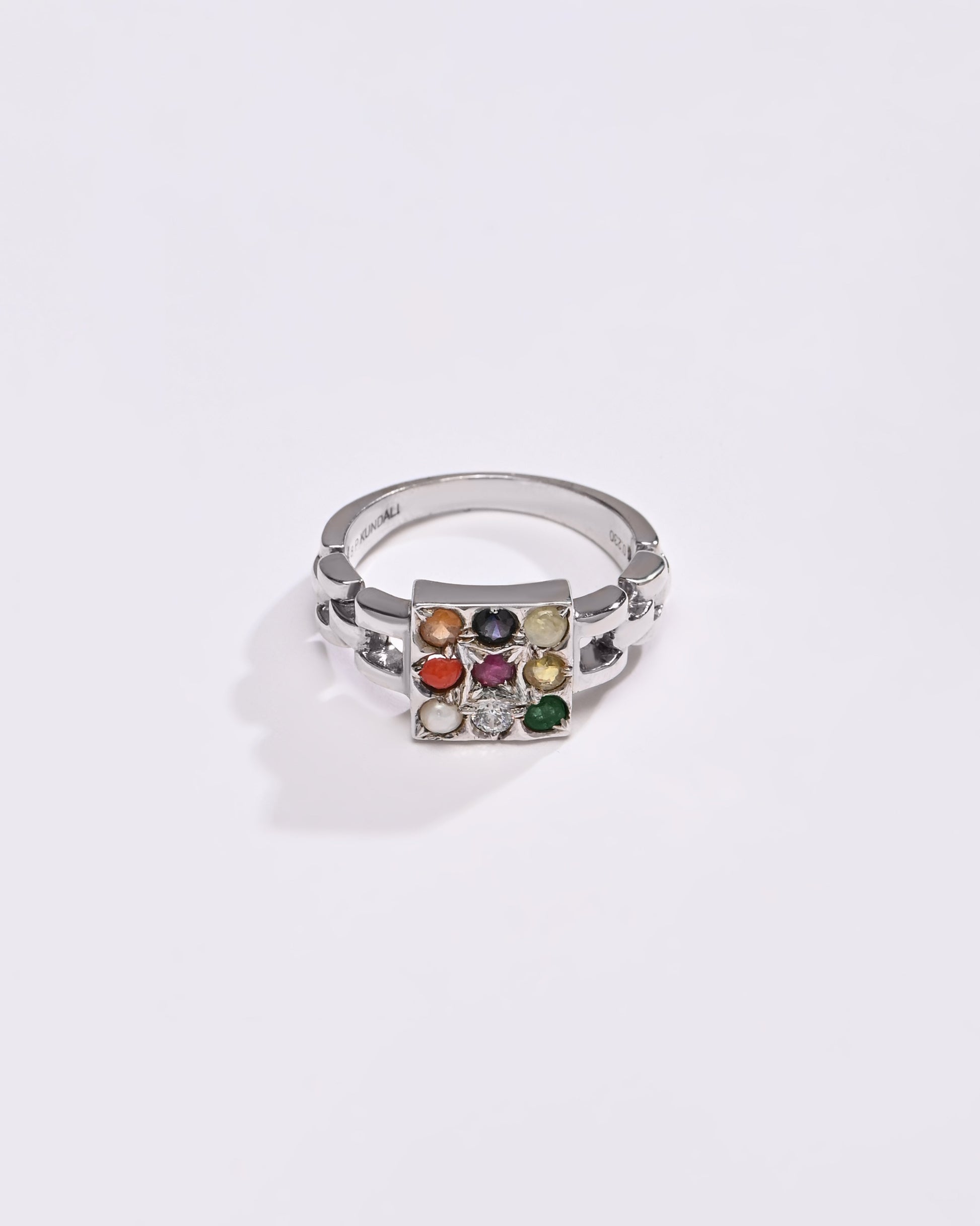 Luxe Navratna (Navgrah) Ring – 925 Silver - 1245 - Myra
