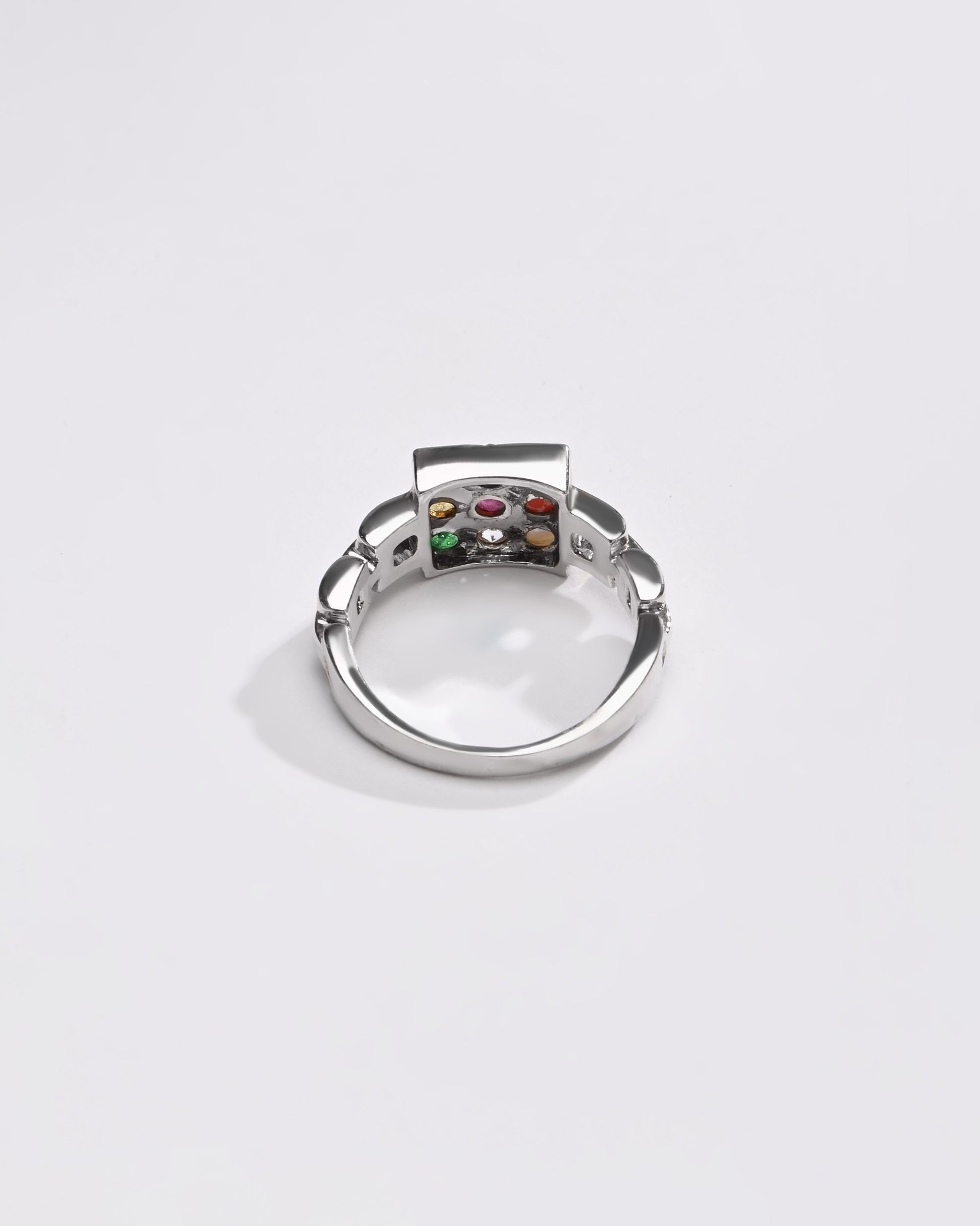 Luxe Navratna (Navgrah) Ring – 925 Silver - 1245 - Myra