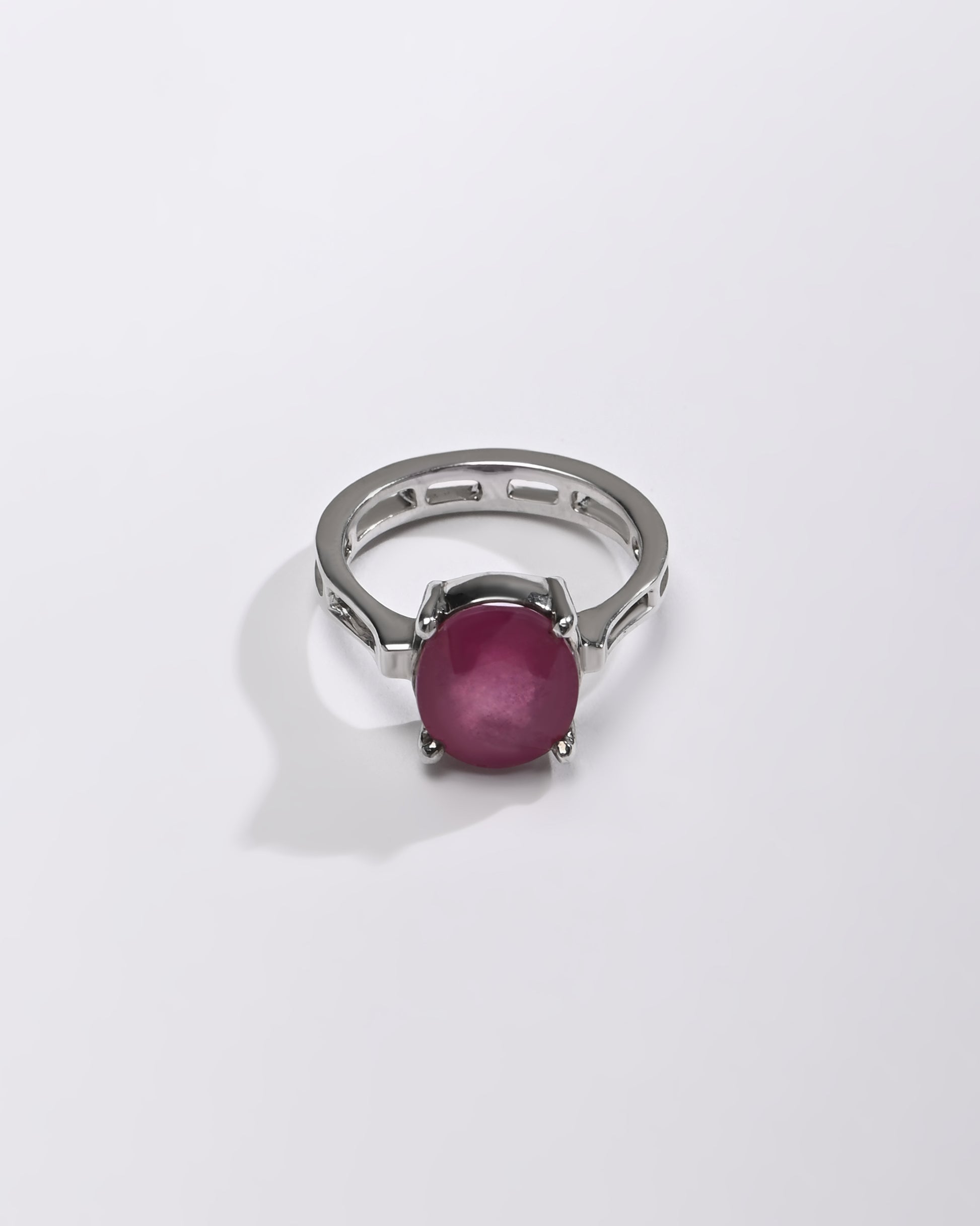 Designer Ruby (Manik) Ring – 925 Silver - #1281N4 - Myra