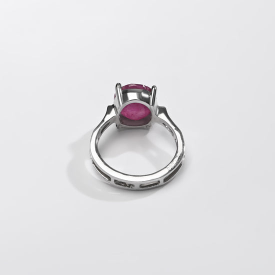 Designer Ruby (Manik) Ring – 925 Silver - #1281N4 - Myra