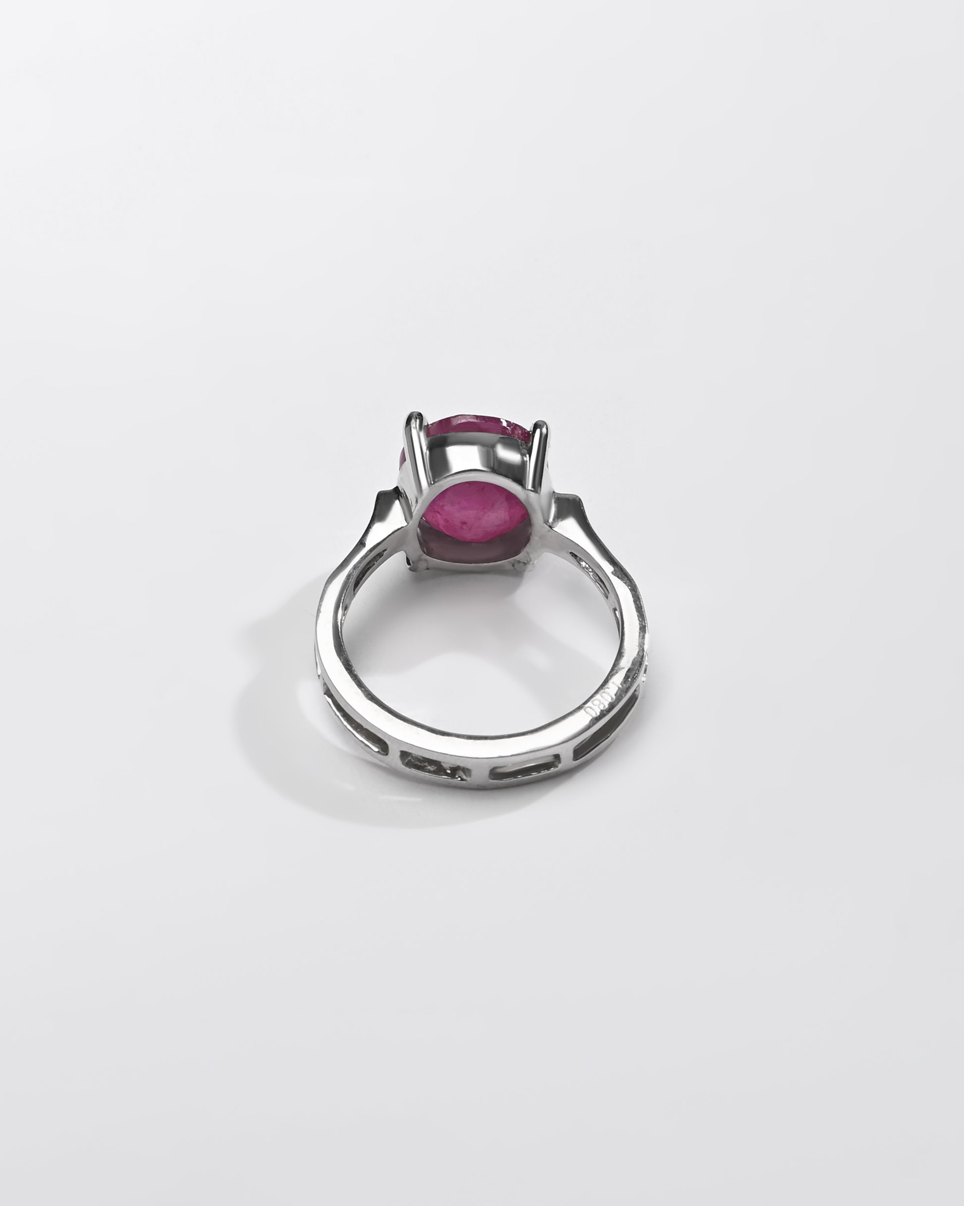 Designer Ruby (Manik) Ring – 925 Silver - #1281N4 - Myra
