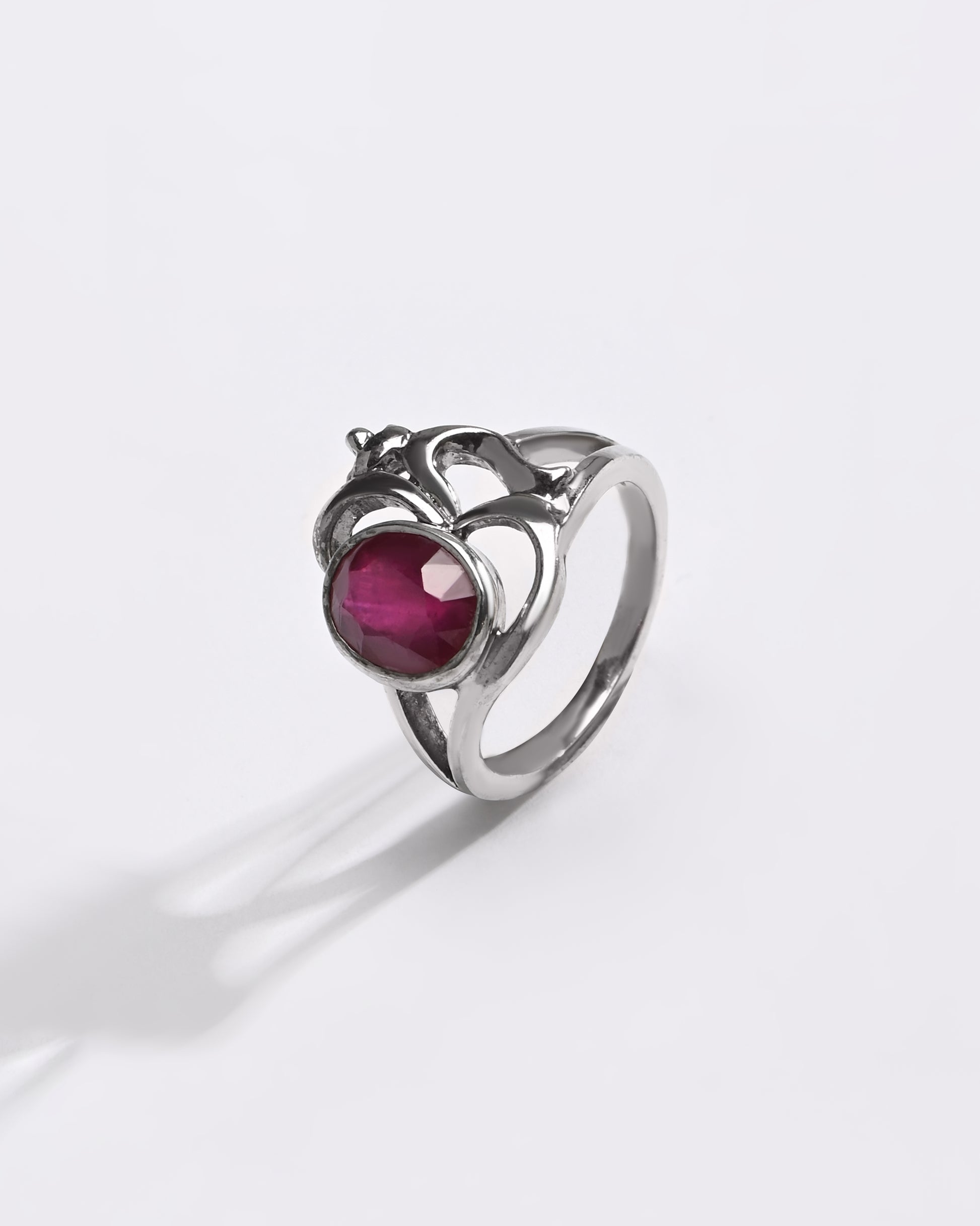 Pure Energy Ruby (Manik) Ring – 925 Silver - #1284B - Myra
