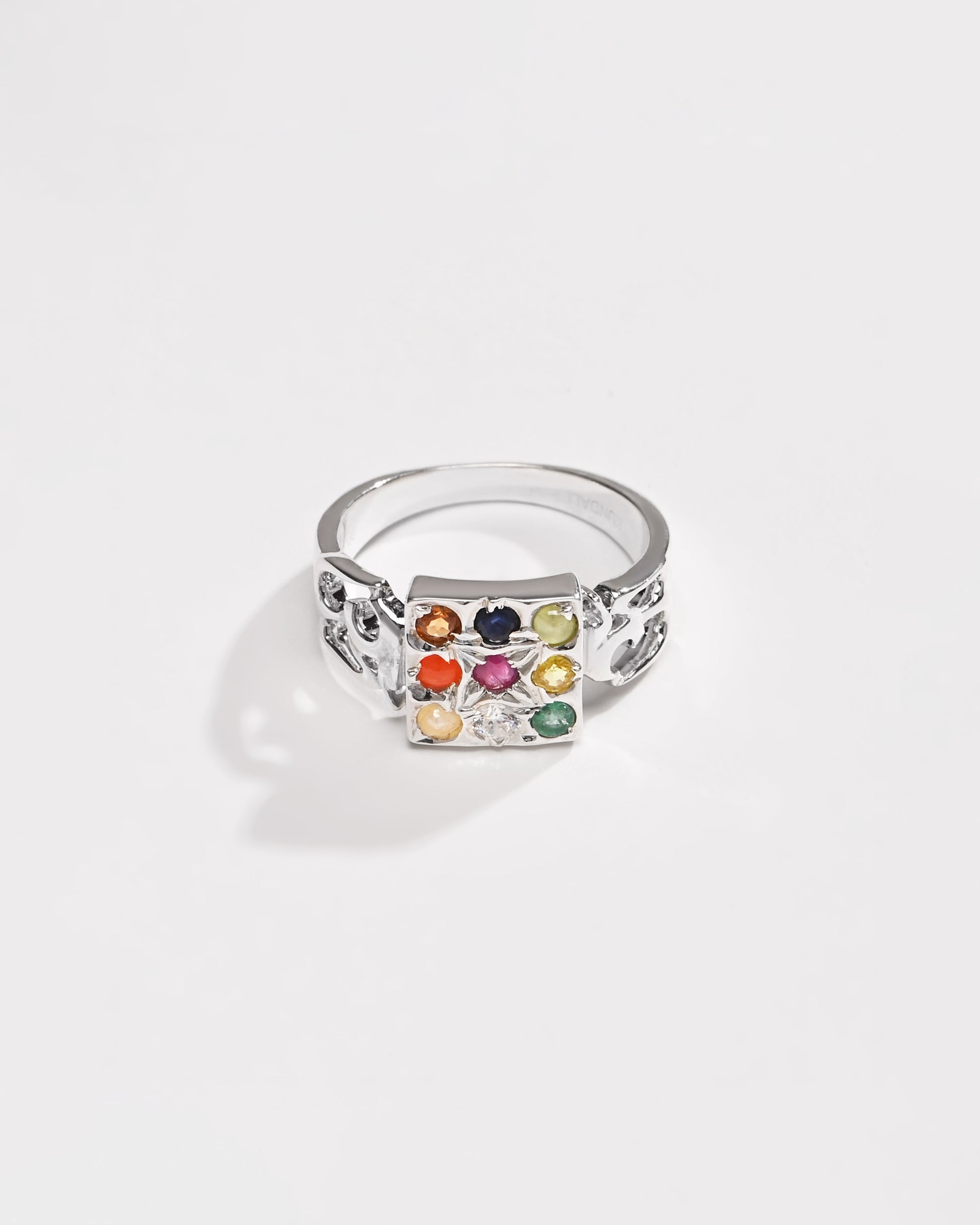 Royal Navratna (Navgrah) Ring – 925 Silver - 1285 - Myra