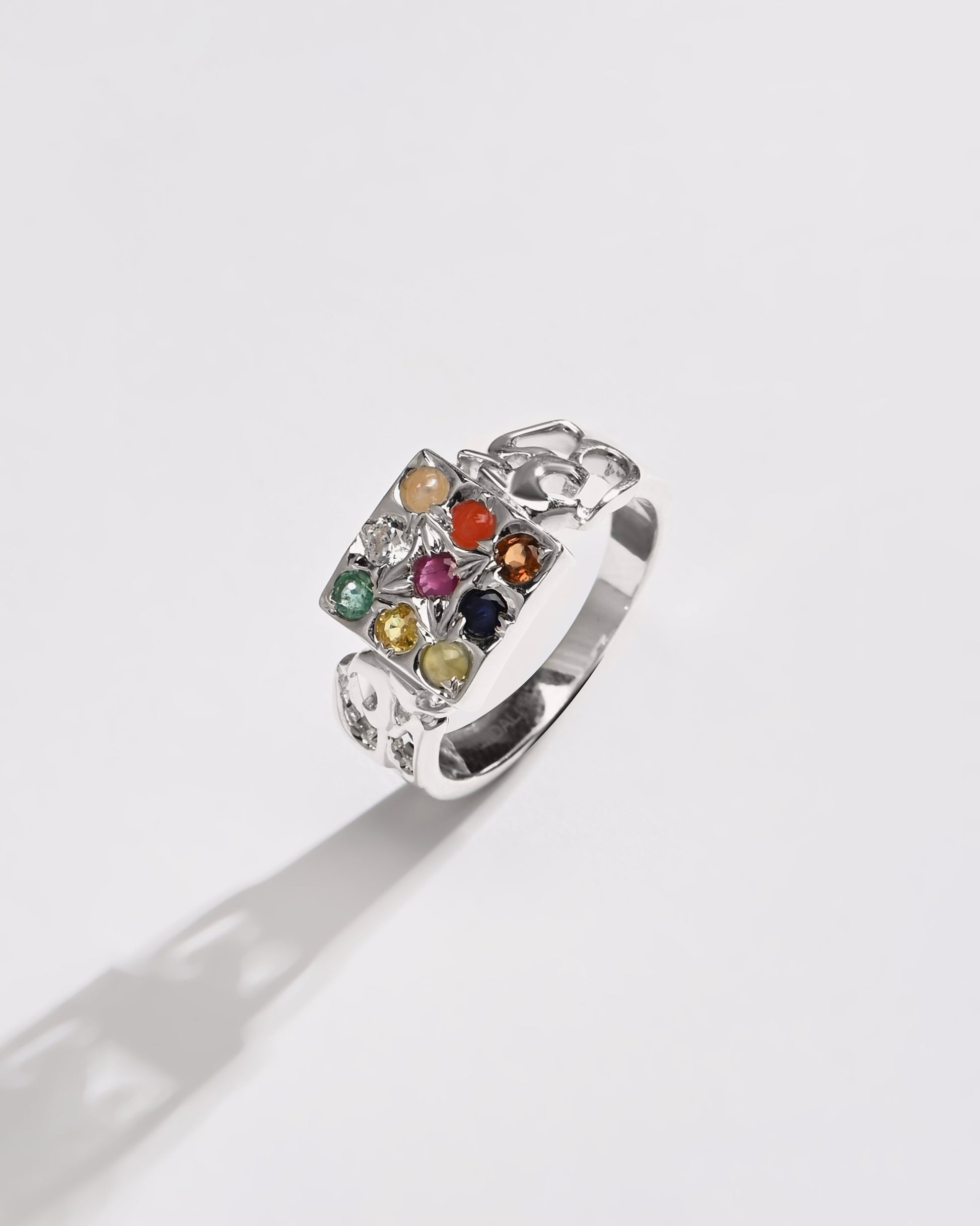 Royal Navratna (Navgrah) Ring – 925 Silver - 1285 - Myra