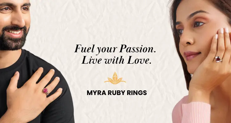 Myra Ruby Silver Rings for Men and Women