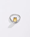 Yellow Sapphire (Pukhraj) Ring – 925 Silver Minimalist - #1110N4 - Myra