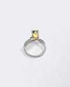 Yellow Sapphire (Pukhraj) Ring – 925 Silver Minimalist - #1110N4 - Myra
