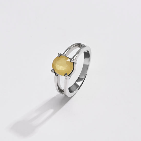 Daily Wear Yellow Sapphire Ring from Myra Gems