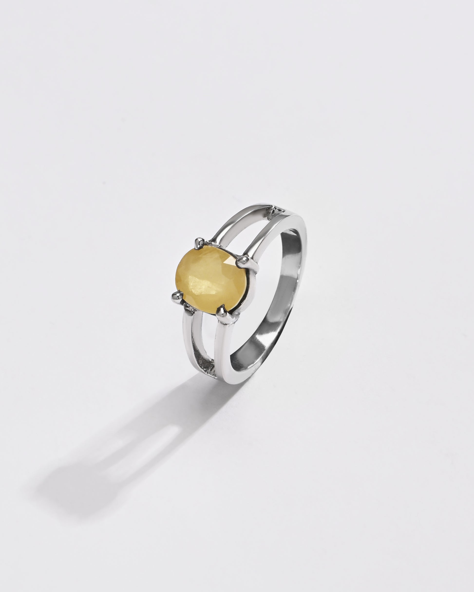 Daily Wear Yellow Sapphire Ring from Myra Gems