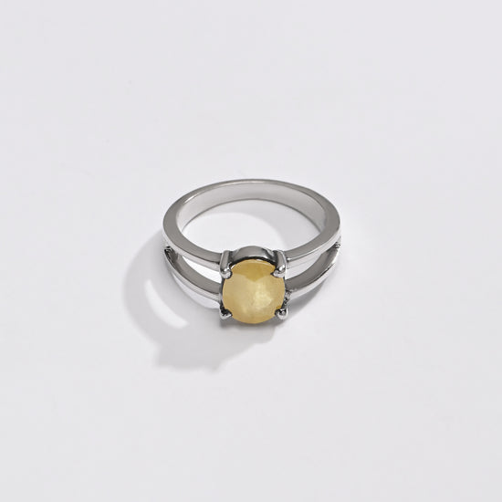 Daily Wear Yellow Sapphire Ring from Myra Gems