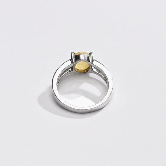 Daily Wear Yellow Sapphire Ring from Myra Gems