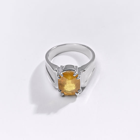 Pukhraj gemstone ring