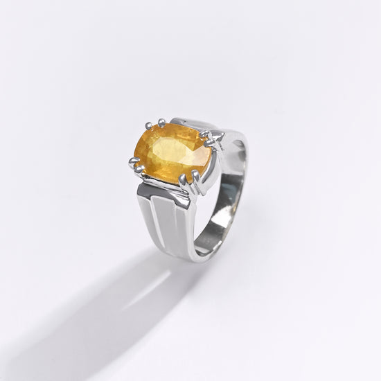 Yellow sapphire ring