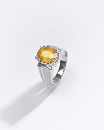 Yellow sapphire ring