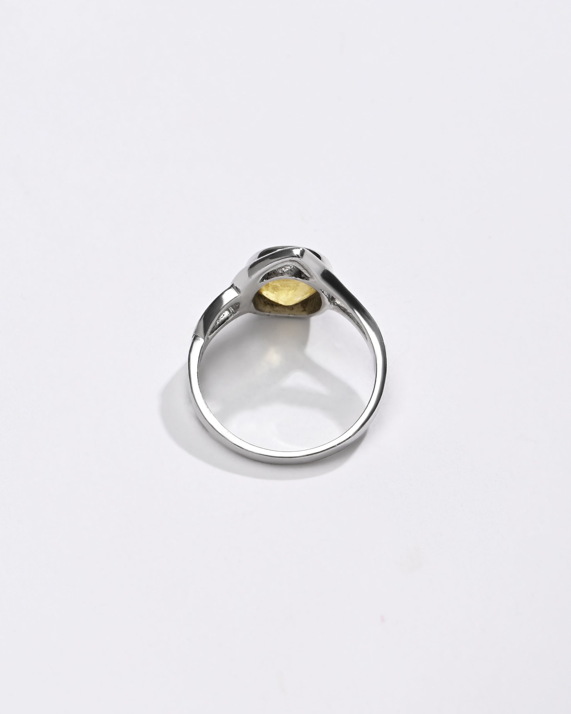 Yellow Sapphire (Pukhraj) Ring â€“ Pure 925 Silver - #1192B - Myra