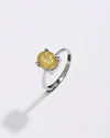 Luxe Yellow Sapphire (Pukhraj) Ring – 925 Silver - #1218N4 - Myra