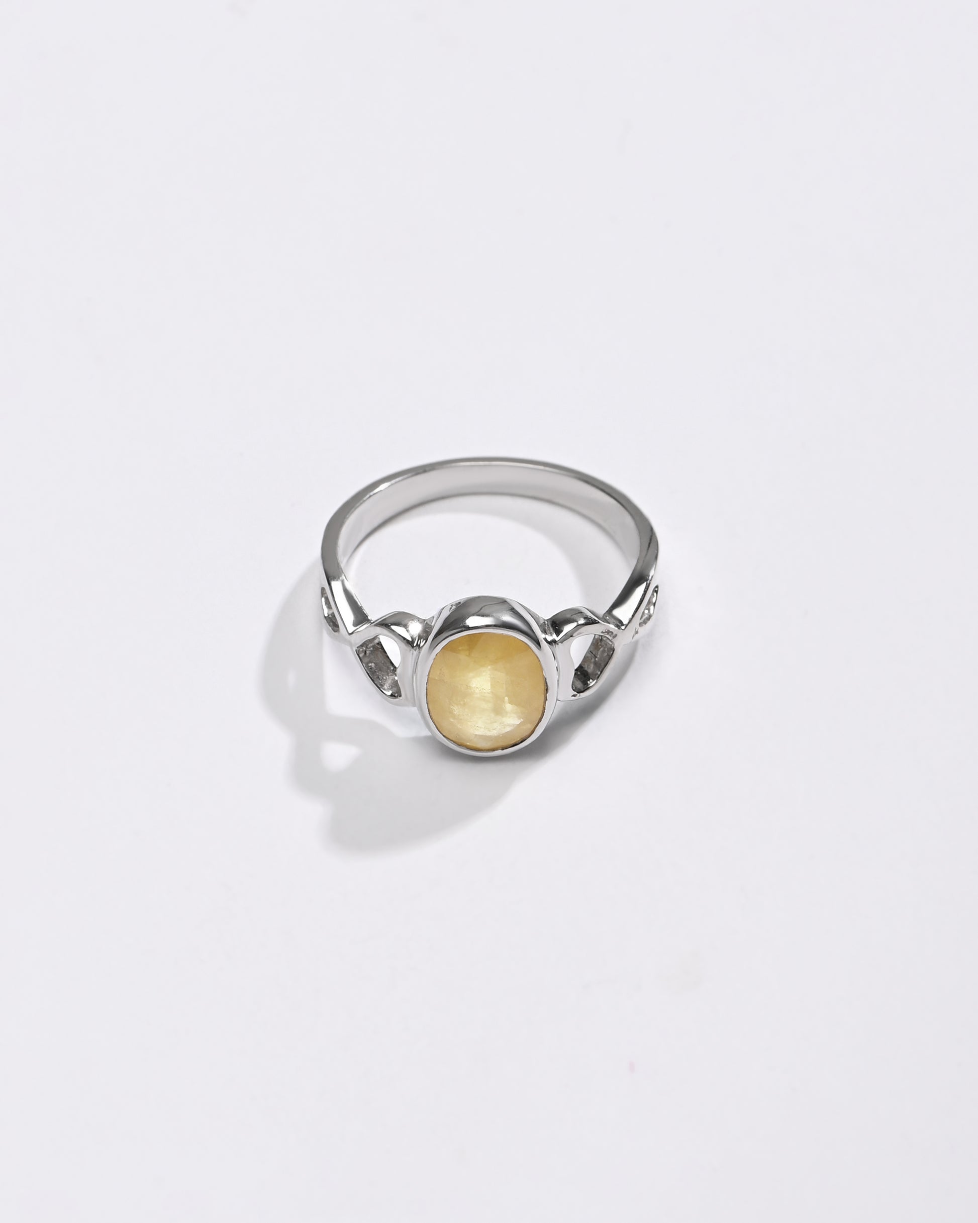 Royal Yellow Sapphire (Pukhraj) Ring â€“ 925 Silver - #1220B - Myra