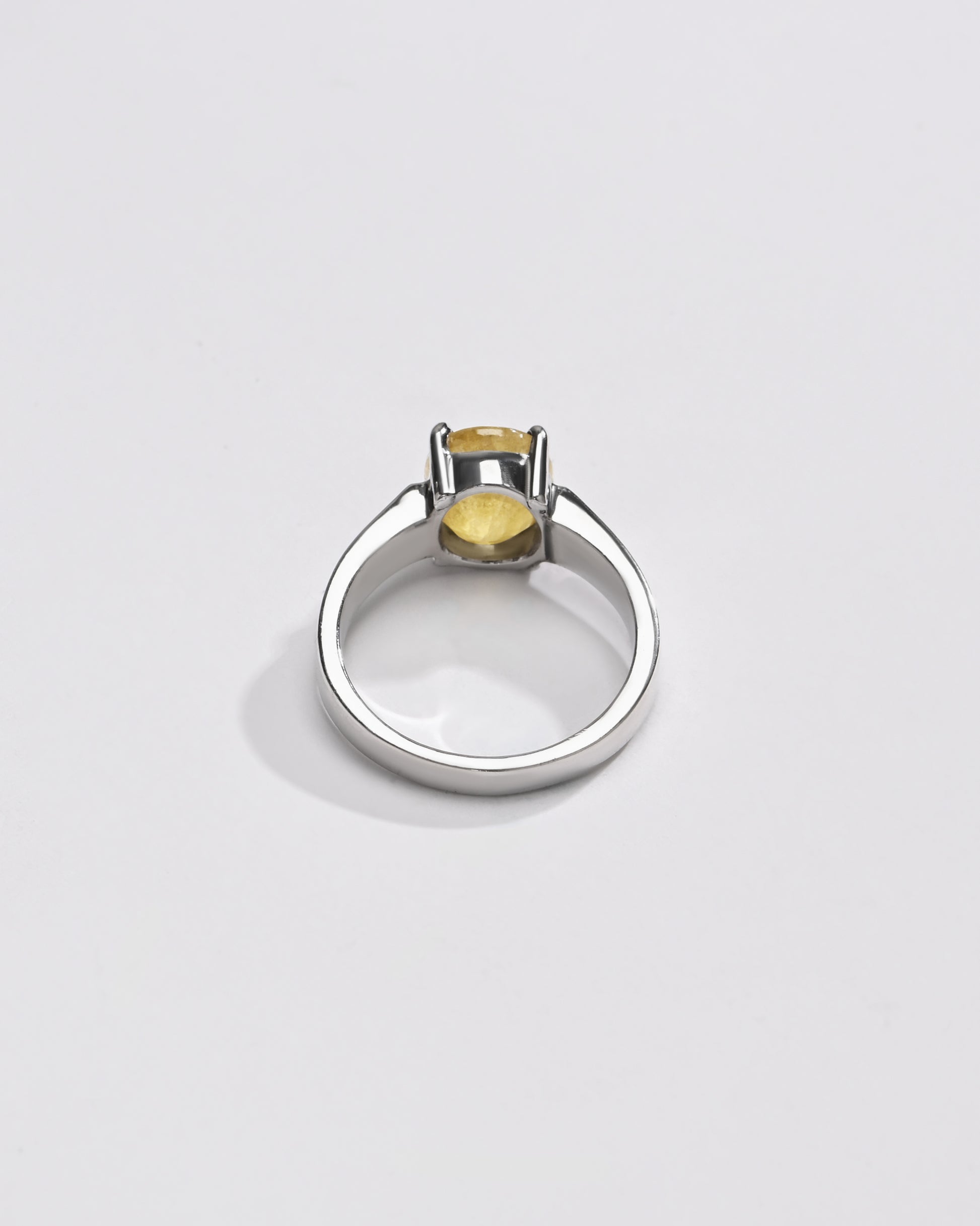 Rich-Hue Yellow Sapphire (Pukhraj) Ring – 925 Silver - #1200N4 - Myra