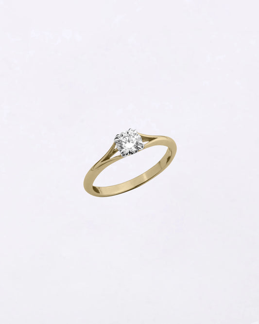 Spilt Diamond Ring in Gold