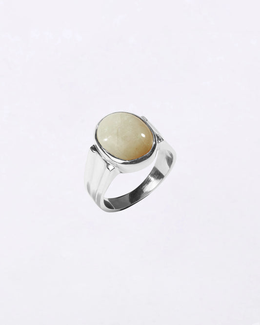 Statement Fire Opal (Doodhiya) Ring in 925 Silver - Shakti